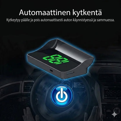 Nopeusmittari heijastusnäytöllä