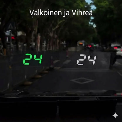 Nopeusmittari heijastusnäytöllä